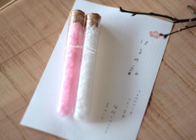 塩の日イベント限定！ひと足早い春を食卓に。紅白の花塩セット「はるの音」