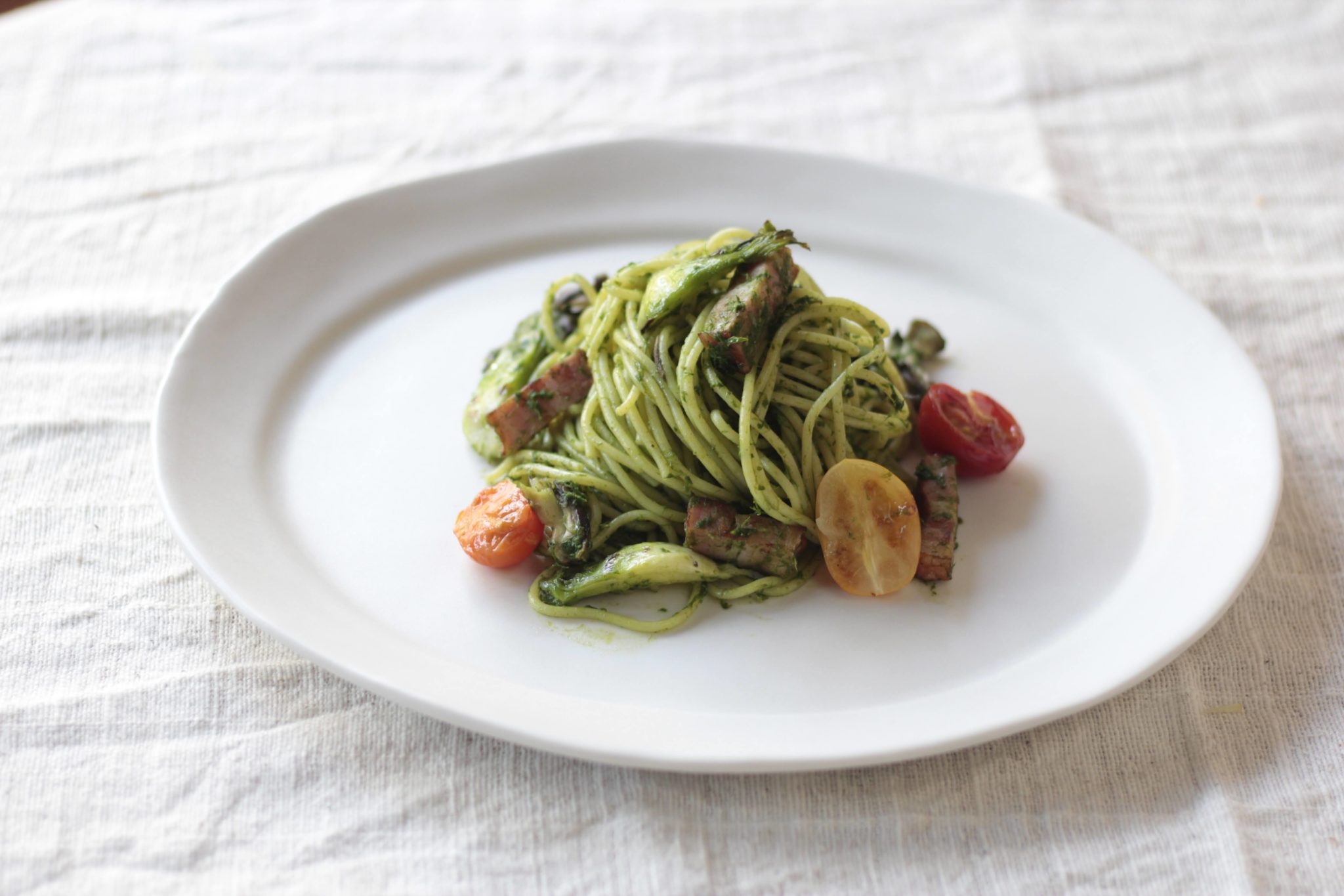 ニラペーストパスタ