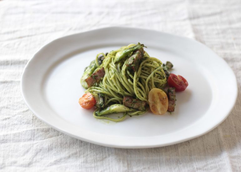 ニラペーストパスタ