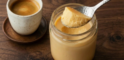 ギュッ！しおをかけてたべるプリン